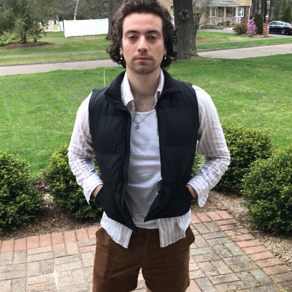 Old Navy Black Down Vest, Unisex Styling, Women's Size Medium - Picture 1 of 9